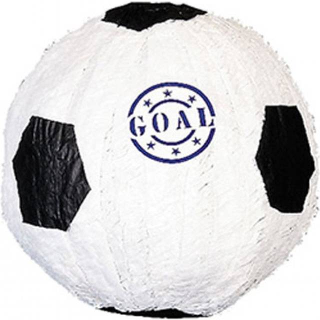 Fußball-Pinata zum Schlagen 27 cm für das Pinataspiel zur Fußballparty