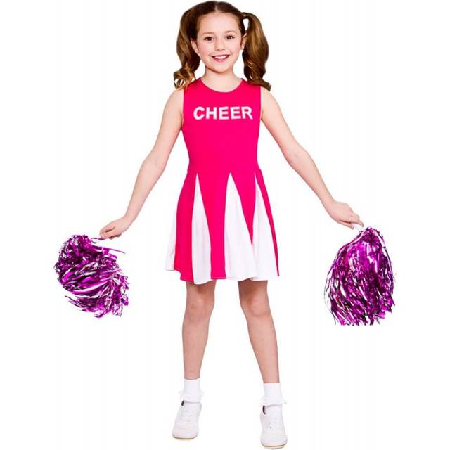 Girls Pink Cheerleader Costume Party Halloween Costume - S (3-4 years)