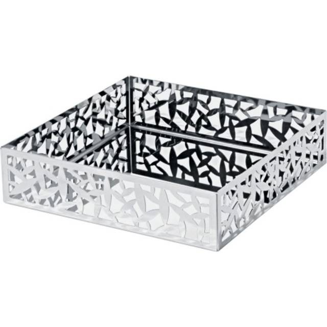 Cactus! Flat Paper Napkin Holder in Polished - Silver (5cm H X 20.5cm W X 20.5cm D)