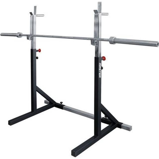Master Fitness Skivstångsställning Justerbar Maxi Stål Svart