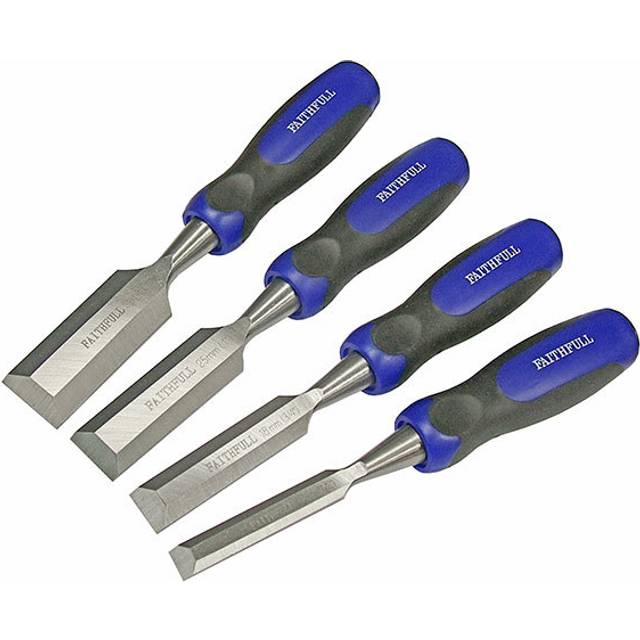 Faithfull bevel edge butt chisel set, 4 piece