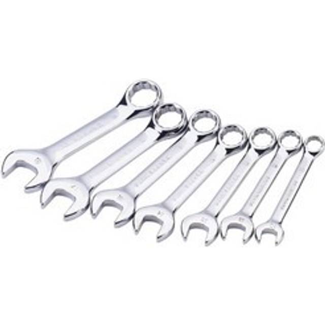 Draper Stubby Combination Spanner Set 7 Piece in Chrome Carbon Steel