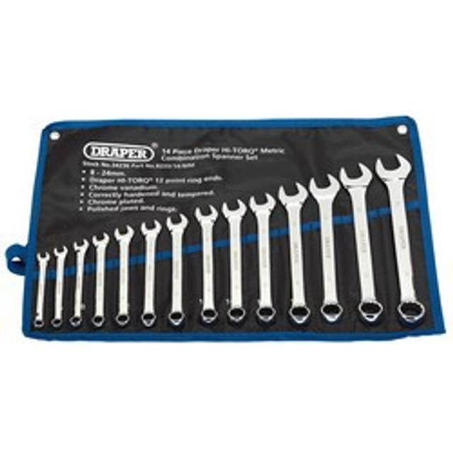 Draper 14 Piece Hi Torq Combination Spanner Set Metric