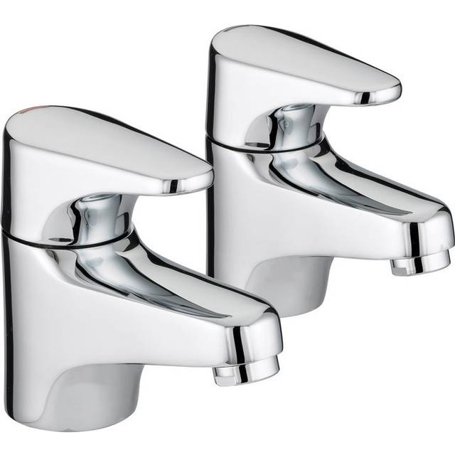 Bristan jute chrome plated bath taps pair ju 3/4 c modern bathroom curve