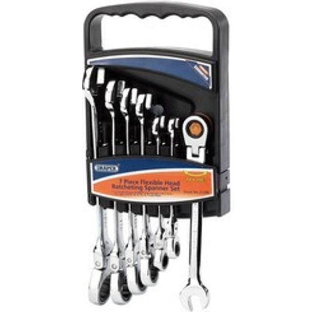 Draper HI-TORQ&#174; Metric Flexible Head Ratcheting Combination Spanner Set (7 Piece)