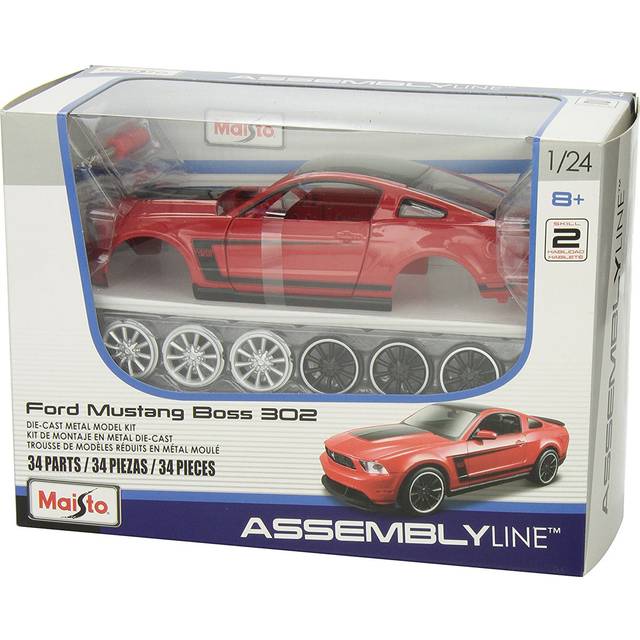 Maisto 1:24 Scale Assembly Line 2012 Ford Mustang Boss 302 Diecast Model Kit (Colors May Vary)