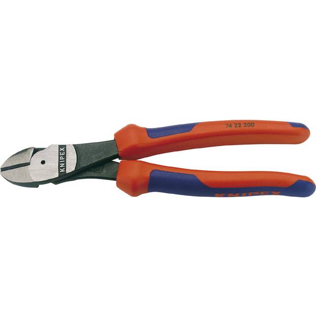 Knipex 74 22 200 High Leverage Diagonal Side Cutter with 12&deg; Head, 200mm