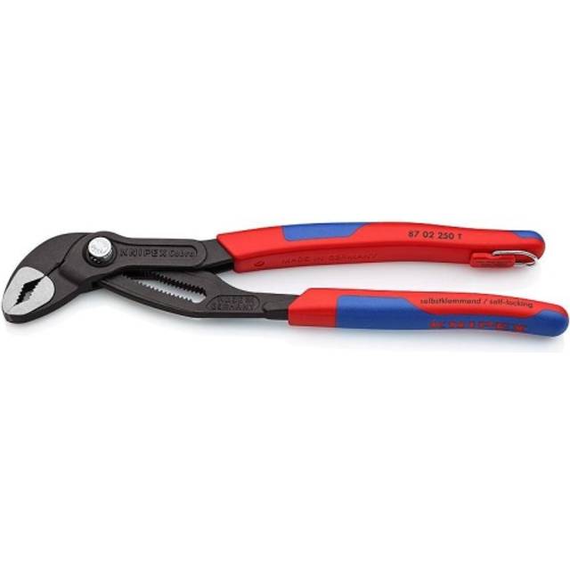 Wasserpumpenzange Cobra® L.250mm, Spann-W.46mm pol.Mehrkomp.-Hülle m.Öse KNIPEX