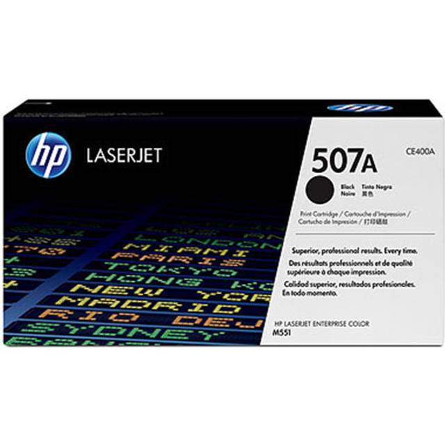 Hp 507a black cartridge toner ce400a genuine original laserjet enterprise m551
