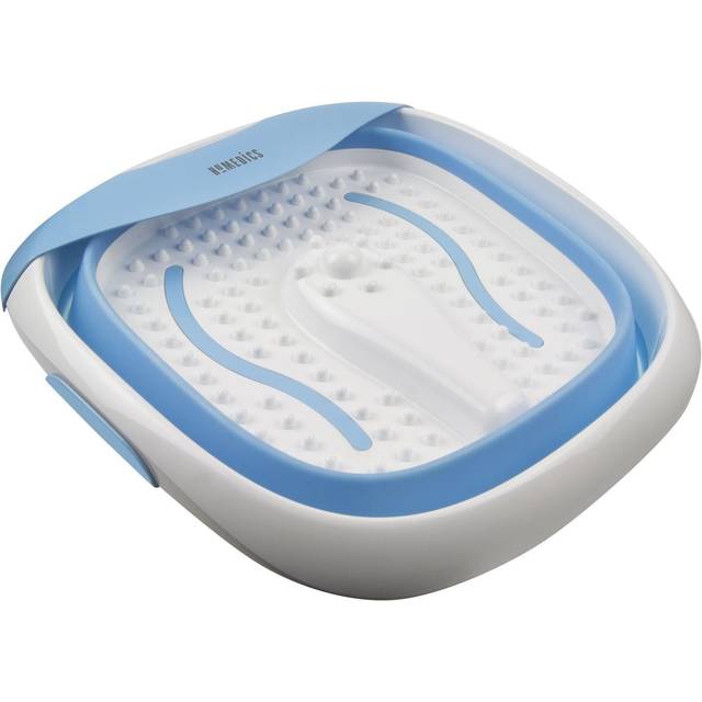 HoMedics Lyxigt fotbad – vikbart fotbad med lugnande fotmassage, mjuk vibrationsmassage, varmhållningsfunktion och praktisk design, användbar med ditt favoritbadsalt och eteriska oljor