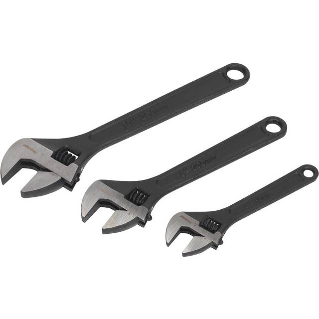 Sealey Adjustable Wrench Set 3 Piece Rust Resistant