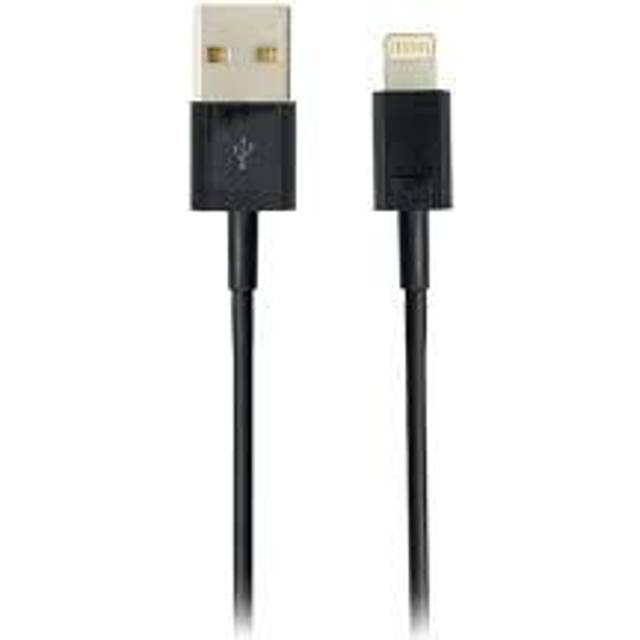 DELTACO synk/laddkabel, 2 m, MFI,USB Typ A ha Lightning ha