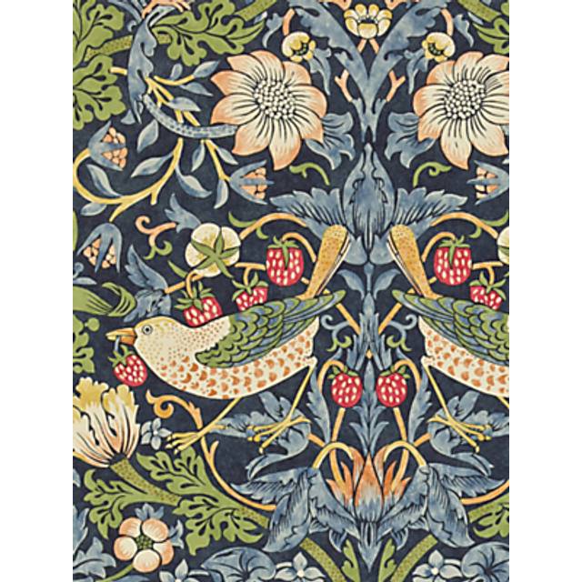 Morris & Co Strawberry Thief Indigo/Mineral tapet