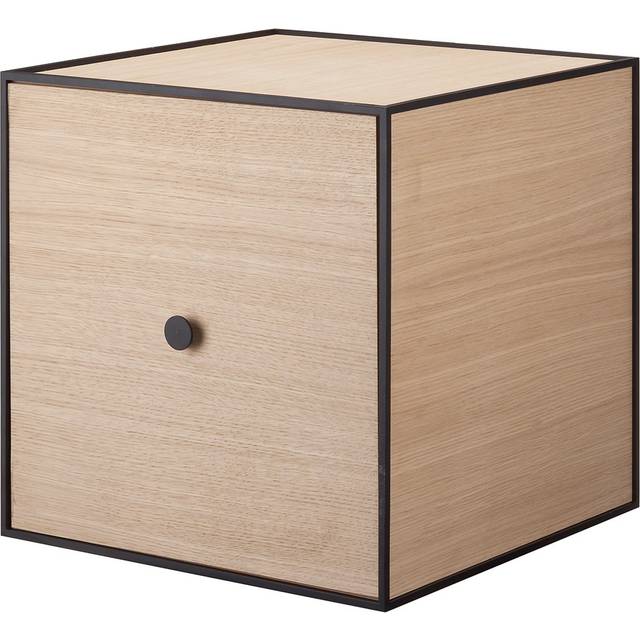 Audo Copenhagen Frame 35 cube with door black-stained ash
