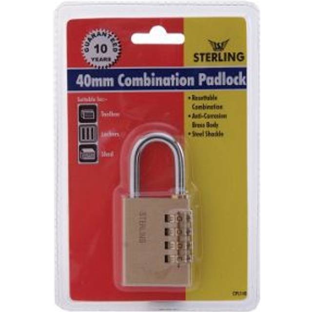 Sterling CPL140 Brass Combination Padlock 40mm 4 Dial