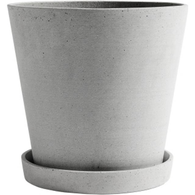 HAY HAY Flowerpot with saucer XXL Ø26 cm Grey