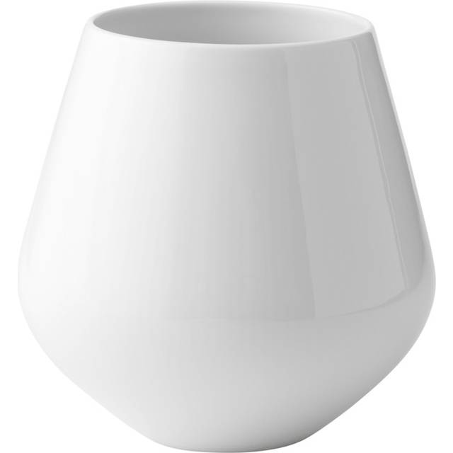 Royal Copenhagen - White Fluted Vas Stor 20,5 cm - Krukor &amp; vaser