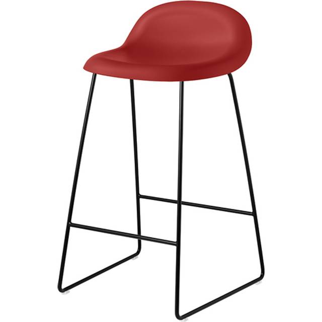 GUBI Gubi 3D barstol hög oak matt lacqured, kromade stålmedar