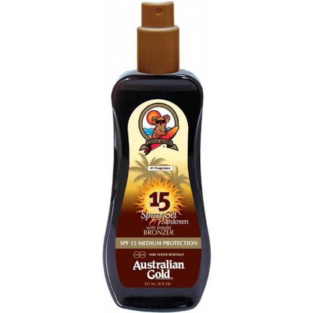 Australian Gold - Sunscreen Spray Gel w. Instant Bronzer 237 ml - SPF 15
