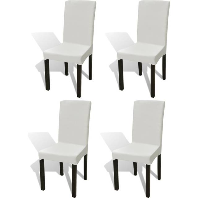 vidaXL Straight Stretchable Chair Cover 4 pcs Cream