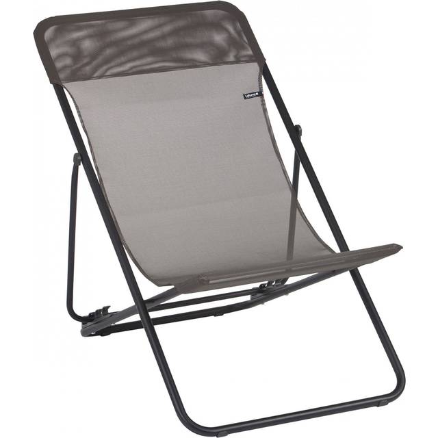 Lafuma Mobilier Maxi solstol solstol färg grafit-antracit lätt stol, stabil och justerbar
