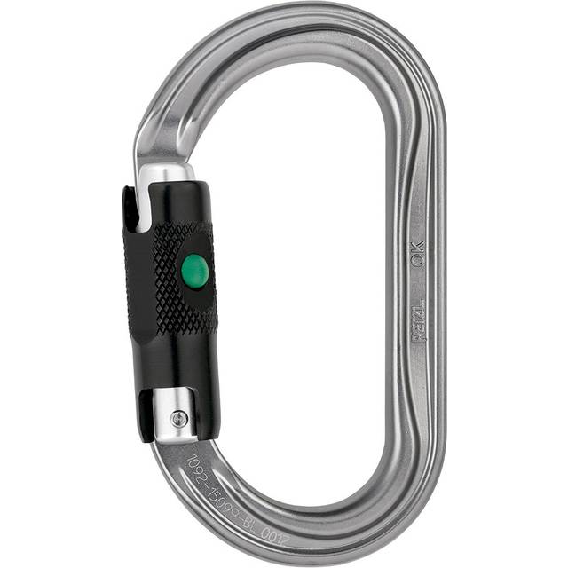 OK oval Karbinhakar - PETZL: Grå/Svart