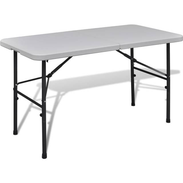 vidaXL Foldable Garden Table 122 cm HDPE White