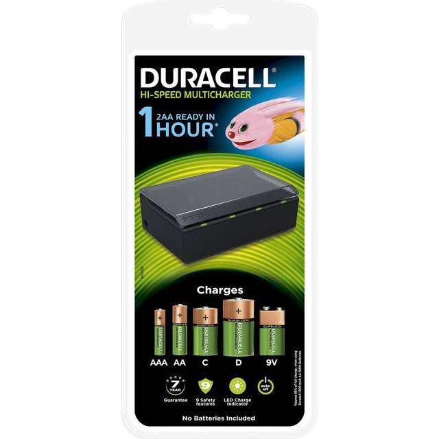Duracell 4 Hour Hi-Speed Battery Charger with 2 AA and 2 AAA Rechargeable Batteries