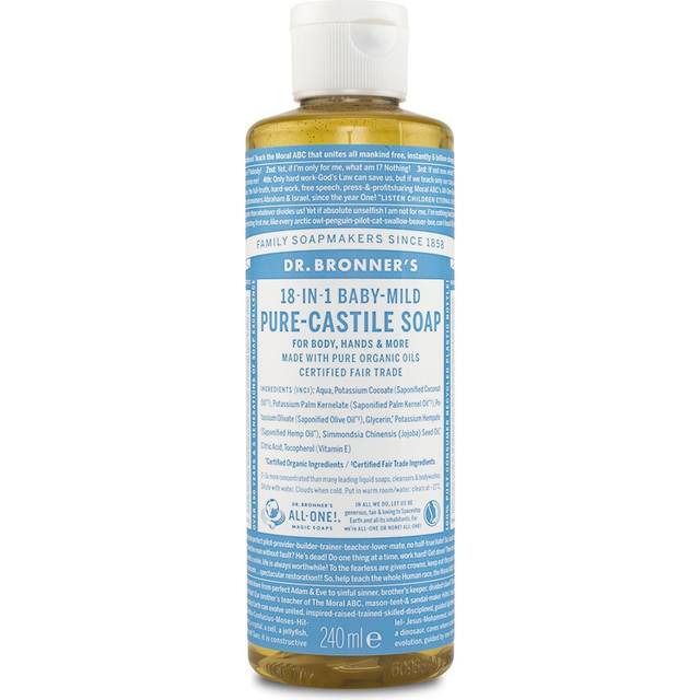 Dr.Bronner's Pure Castile Liquid Soap Baby-Mild (unscented) 240 ml