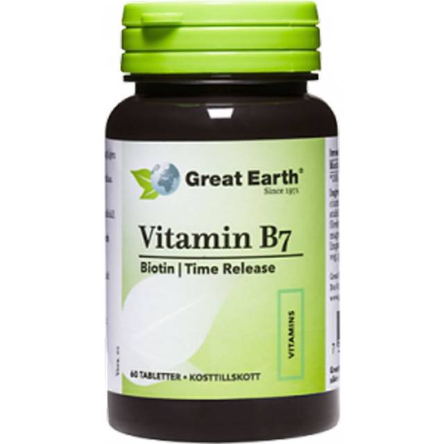 Great Earth Vitamin B7- Biotin 1000 mcg 60 tabletter