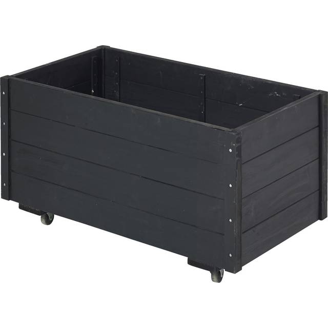 Planteringslåda Plus Med Hjul Svart 88X48X47 Cm