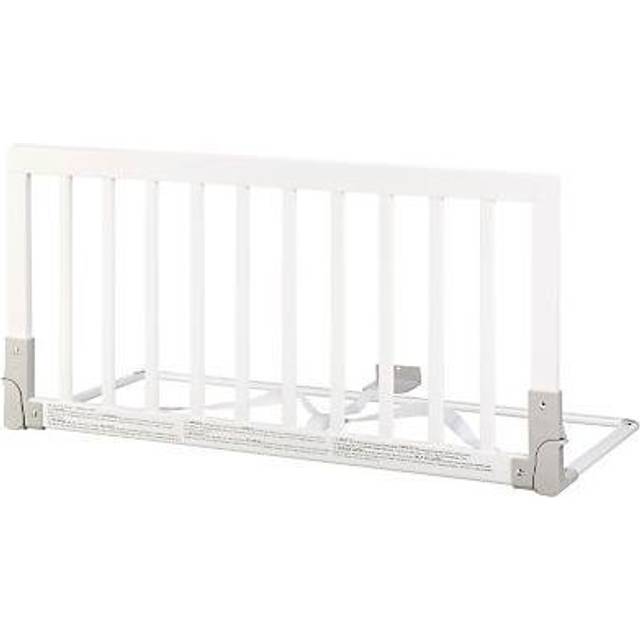 Babydan childrens wooden bed rail deluxe safety toddler bed guard white