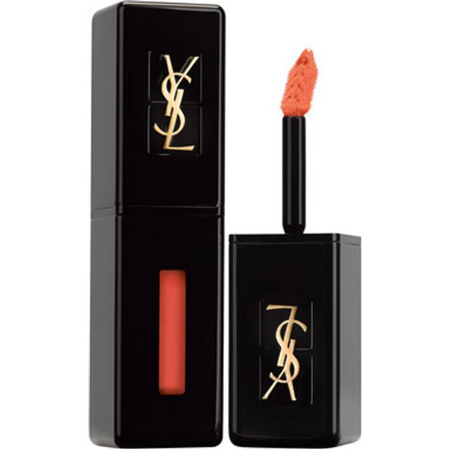 Ysl coral lip stain vernis a levres vinyl cream creamy 408 corail neo-pop -