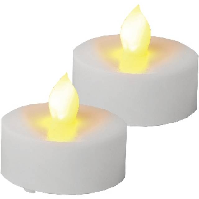 Värmeljus LED 2-pack Vita