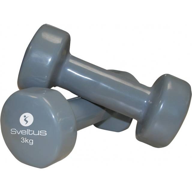 Sveltus 3 kg hantlar set om 2 grå