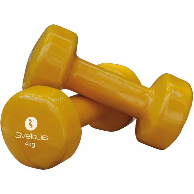 Sveltus Epoxihantlar, 4 kg x 2 (paret), vuxen, unisex, gul