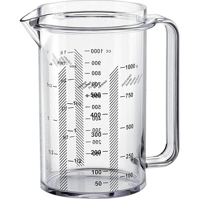 Guzzini 01320100 Measuring jug with handle, Transparent
