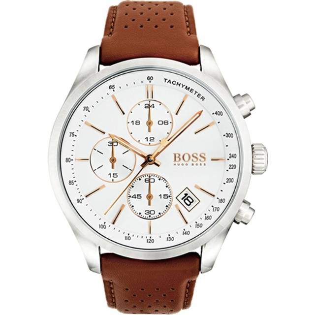 Hugo Boss 1513475 Watch Chronograph Brown Leather Man