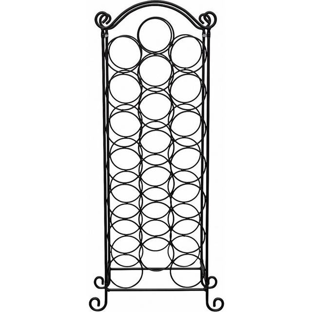 vidaXL Wine Rack for 21 Bottles Metal - Black