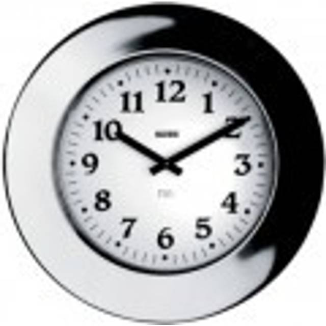 Alessi - Momento Wall Clock - edelstahl/glänzend poliert/T 6,5cm / Ø 40cm/Quarzwerk - stainless steel (6.5 x &#8960;40.0cm)