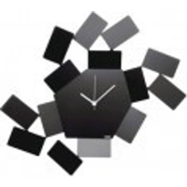 Alessi MT19 La Stanza dello Scirocco Wall Clock-18/10 Stainless, Mirror Polished, Steel Silver, 46 x 33.5 x 4 cm