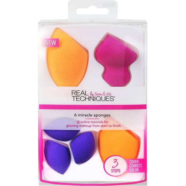 Real Techniques, Miracle Complexion Sponge®, 6 Pack