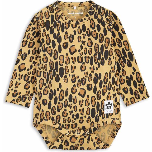 Mini Rodini Baby Animal Bodysuit, Leopard Print