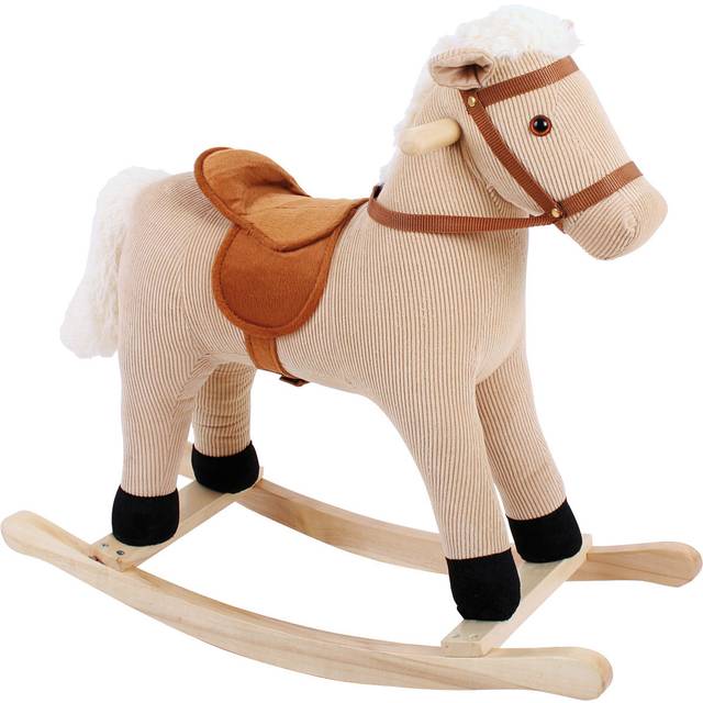 Bigjigs Toys Wooden Cord Rocking Horse, Cream