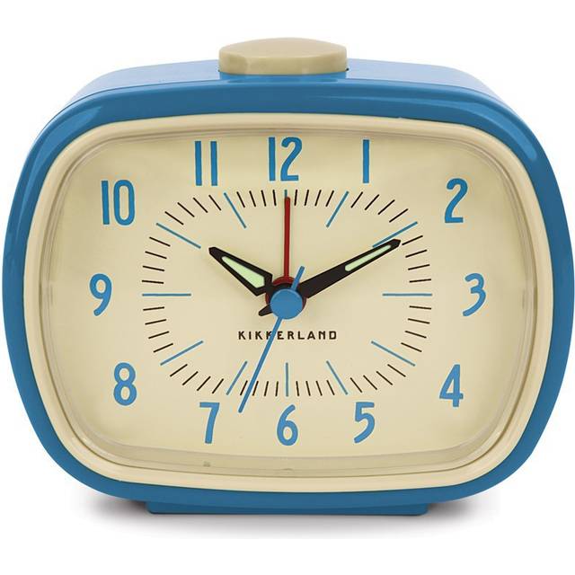 Classic Retro Clock Analogue Battery Operated Alarm Glow In The Dark Hands