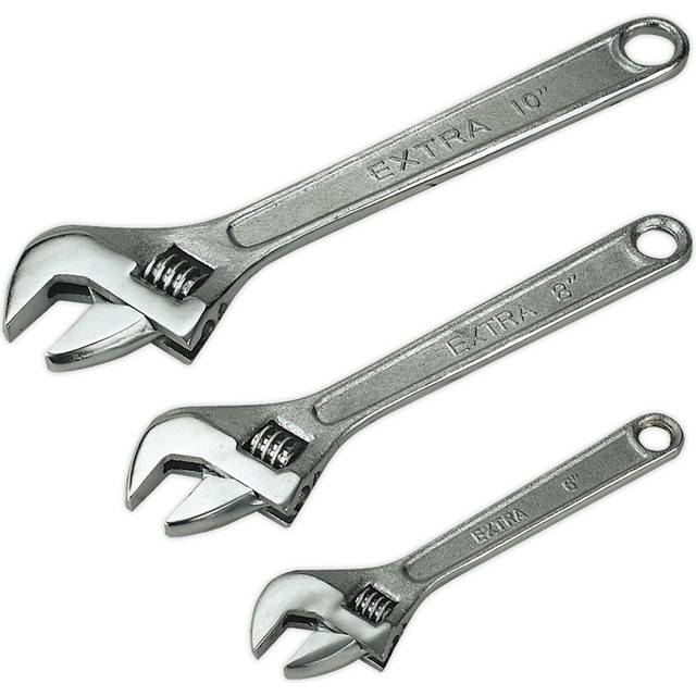 Siegen S0448 Adjustable Wrench Set 3pc 150, 200 and 250mm