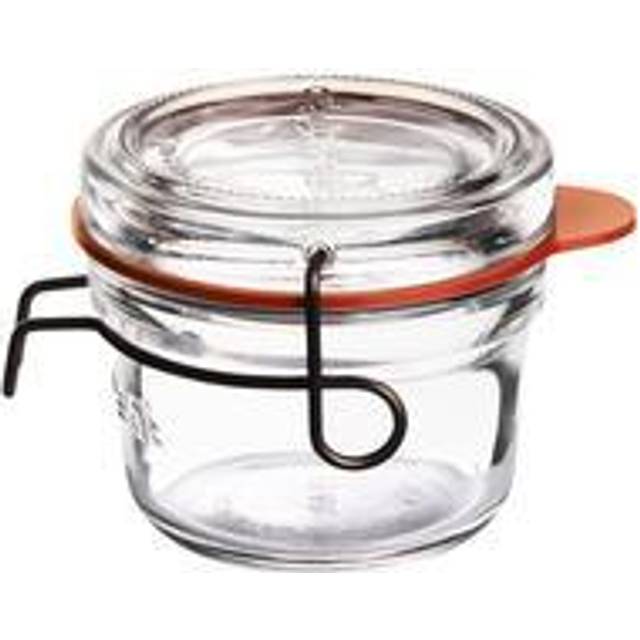Luigi Bormioli Lock-Eat Food Jar Kitchen Storage Container with Lid - 125 ml