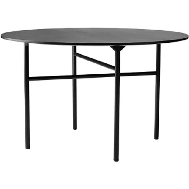 Audo Copenhagen - Snaregade Dining Table Ø120, Oak Table Top Black/Black - Matbord - Norm Architects