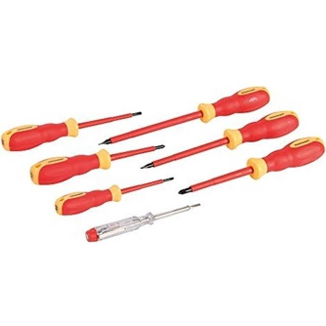 Silverline VDE Soft Grip Electricians Screwdriver Set 7 Piece
