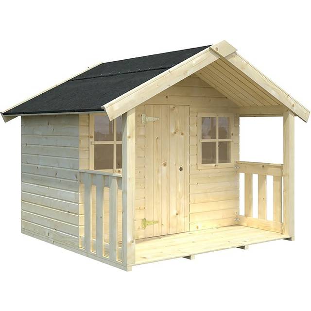 Palmako Felix legehus med terrasse ubehandlet 1,9 m2